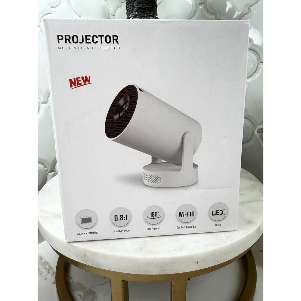 HY300 Ultra Projector New Open Box WiFi 6 Bluetooth 720P HD Smart Home Theater